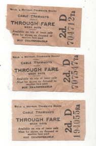 ticket - cable tramways - Through Fare