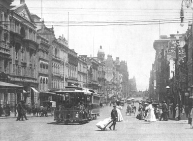 Cable trams Collins at Swanston Sts.