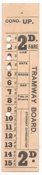 Trip Slip - cable tram Bell Punch type - front