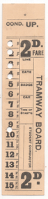 Trip Slip - cable tram Bell Punch type - front