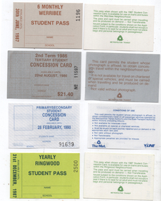 Student tickets and concession cards