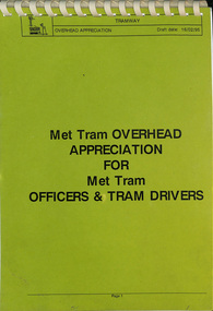 "Overhead Appreciation - draft" - cover 