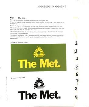 "The Met Design Manual" - logo page