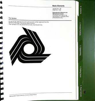 "The Met Design Manual" Nov 1984 - The Met symbol