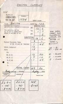 Decimal Notice No. 3 - sample pay in form