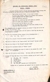 Decimal Notice No. 4