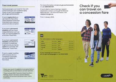 Check if you can travel on a concession fare",
