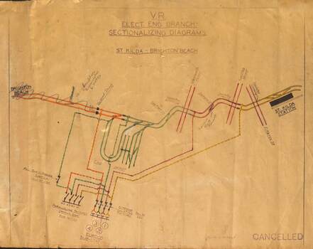"Sectionalizing Diagram - St Kilda - Brighton Beach"