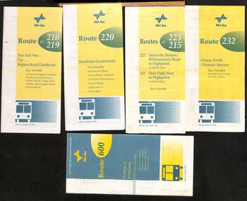 Timetable - Met Bus - set of 5