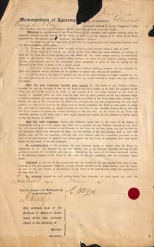 "Memorandum of Agreement" - E B O'Day