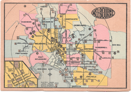 "Map of Melbourne Tramways" - image 2 of 5