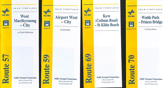 Timetables - The Met - 1996 - sheet 2 of 4