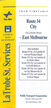 Timetables - The Met - 1996 - sheet 4 of 4