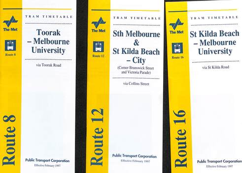 Timetables - The Met 1997