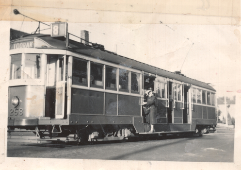 Letter Re conductresses and photo - tram 258