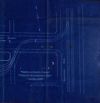 "Sketch shewing Location of track in Coldblo Street"