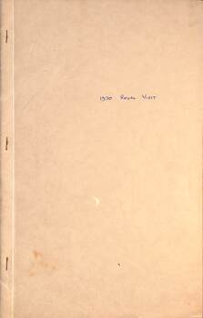 Administrative booklet - 1970 Royal Visit