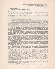 Report on cable tram rail wear