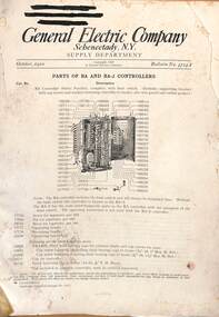 "Parts of General Electric BA and BA-2 Controllers"