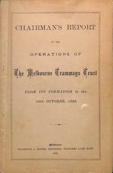 "Chairman's report on the operations of the MTT"