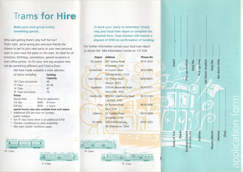 "Chart a Tram - Customer information"