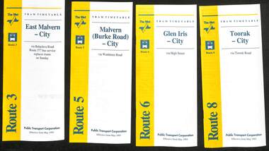The Met tram timetables 1993 - set of 16, image 1 of 4