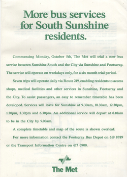 "More bus services for South Sunshine residents" - page 1