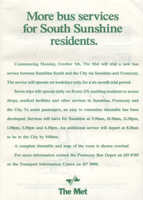 "More bus services for South Sunshine residents" - page 1