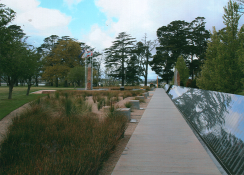 Norm Maddock visiting the Australian Ex-Prisoners of War Memorial