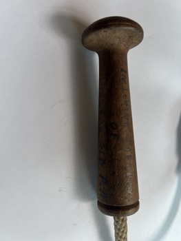 Bell cord - for a grip car bell with hand written note.