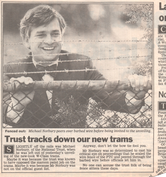 "Trust tracks down our new trams