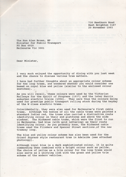 Letters re colour schemes 2 of 3