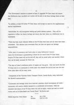 "Customers come first in Tram Decision" - p1 of 2