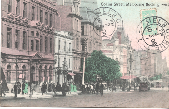 "Collins Street Melbourne (looking west)