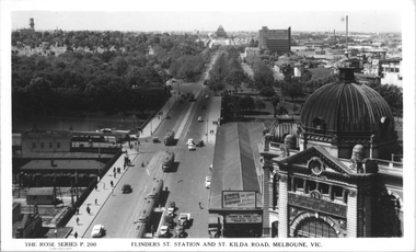 "Flinders St, Station and St Kilda Road, Melbourne"