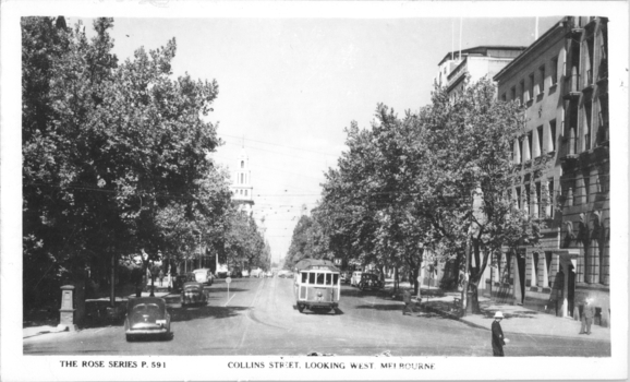 "Collins Street looking west, Melbourne"