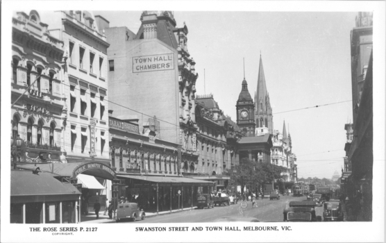 "Swanston St and Town Hall Melbourne"