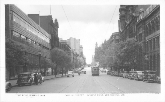 "Collins Street looking east, Melbourne"