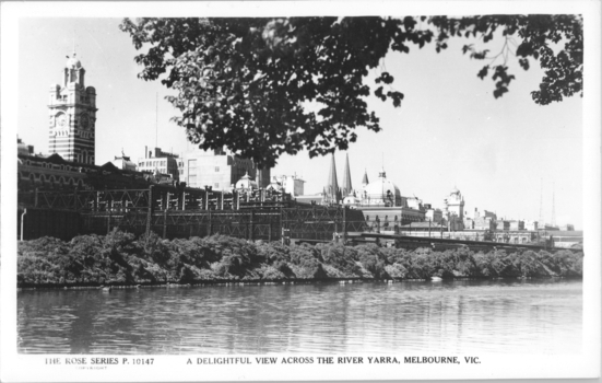 "A delightful view across the River Yarra, Melbourne"