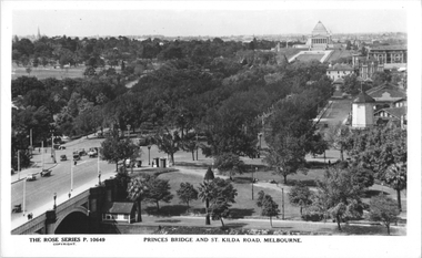 "Princes Bridge and St Kilda Road Melbourne"