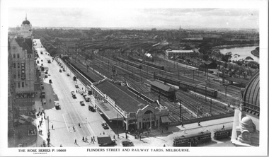 "Flinders Street and Railway Yards, Melbourne"