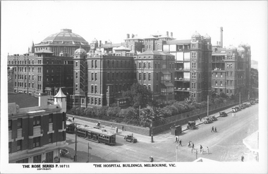 "The Hospital buildings, Melbourne Vic"