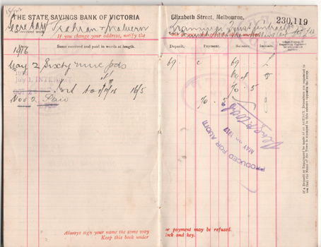 SSB Passbook - PMTT Tender Deposit