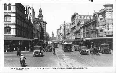 "Elizabeth Street from Lonsdale Street Melbourne"