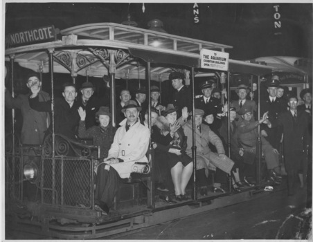 Last cable tram in Bourke St