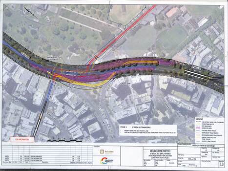 "Melbourne Metro St Kilda Road - early works" - drawing 3 of 5