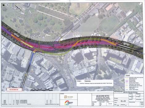 "Melbourne Metro St Kilda Road - early works" - drawing 4 of 5