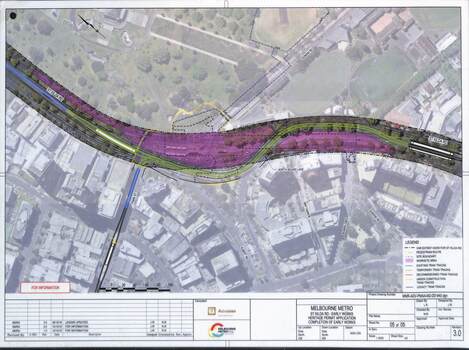 "Melbourne Metro St Kilda Road - early works" - drawing 5 of 5