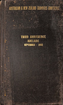 Aust & NZ tramway conference - Adelaide 1932 - cover