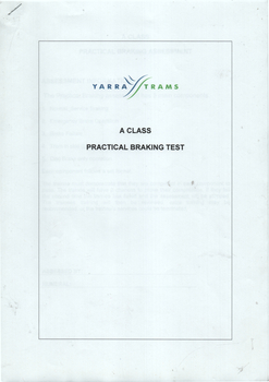 "A class Pratical Braking Test"
